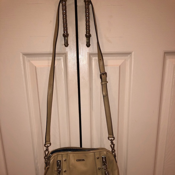 AUTH MINI REBECCA MINKOFF BEIGE LTHR XBODY BAG - Picture 3 of 7